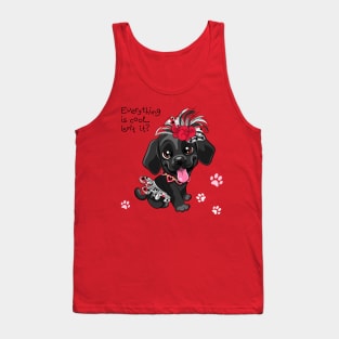 dog Labrador Retriever in skirt and hat Tank Top